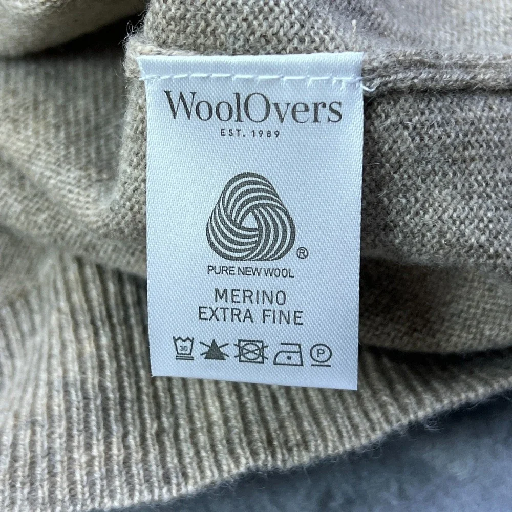 WoolOvers Turtleneck Sweater Womens Large Brown Cashmere/Wool‎ Polo Knit Jumper - Picture 6 of 9